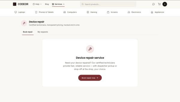 CODEOR customer experience screen 2