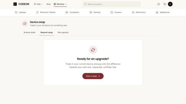 CODEOR customer experience screen 3