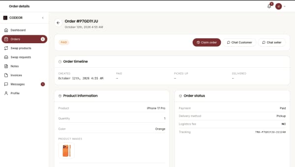 CODEOR staff operations screen 2