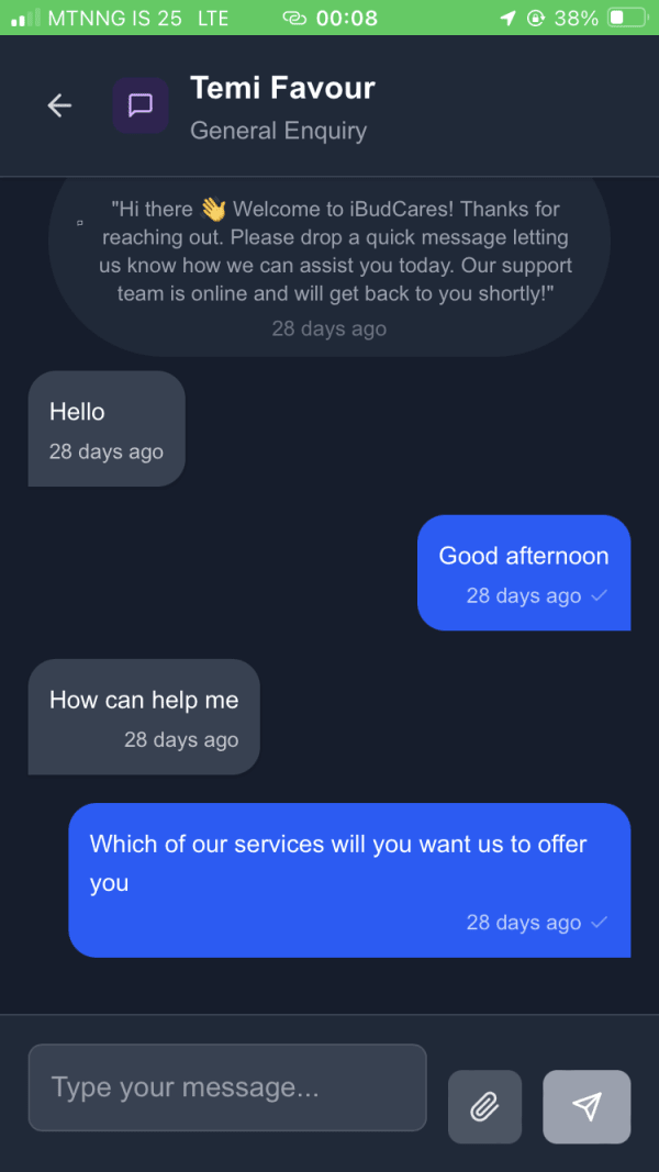 iBudCares staff operations screen 1